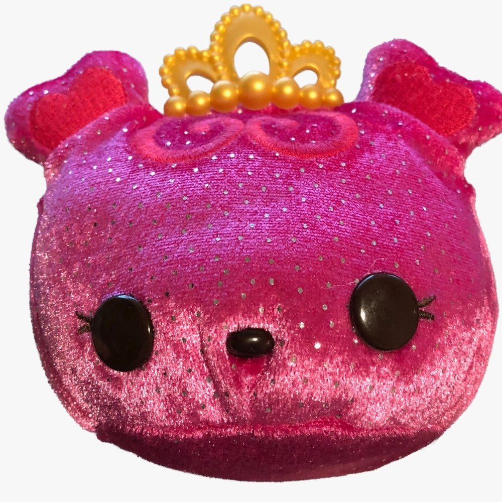 Num Noms Princess Razz Bear Plush 4" Queen Raspberry Pink Silver Sparkles